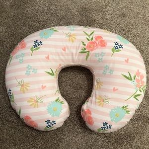 Boppy nursing pillow with cover.